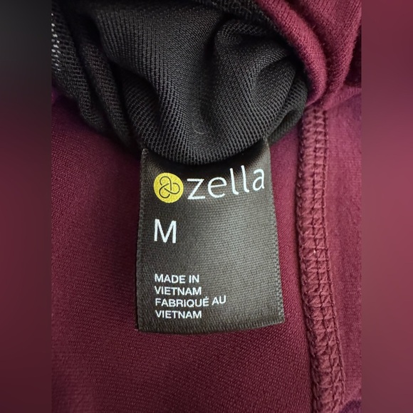 Zella Burgundy Capri Length Leggings Size M - Picture 4 of 5